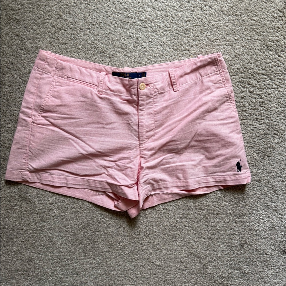 Ralph Lauren Pink Bermuda Shorts Lightweight Cotton Blend